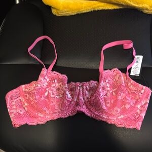 Pink Lace Women's Bra